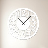 drevo zivota Nástěnné hodiny S ČÍSLY Farebný dekor: Bílá, Farba ručičiek: Černé, Velikost hodin: 40x40