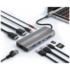 2x USB-C HUB adaptér 10v1 DisplayPort 1.4 HDMI 2.1 8K 4K 120Hz DisplayPort