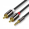 Kábel Ugreen AV116 minijack (3,5 mm) - 2x RCA (cinch) 2 m
