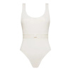 Dámske jednodielne plavky Monogram Rib KW0KW02151-PGA - Calvin Klein L