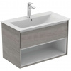 Ideal Standard Connect Air Skrinka pod umývadlo, 80x44x52 cm, dekor sivý dub/biela mat E0827PS