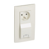 Zásuvka 2P+T/16A/250V + nabíjačka 1xUSB 1A/5V DC béžová Niloé (Legrand)