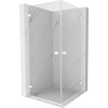 Mexen Lunar-B Duo, výklopný sprchový kút 80 x 80 cm, 8mm číre sklo, biely profil, 832-080L-080P-20-00