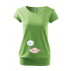 Tehotenské tričko Kuk z bruška, Barva Zelená, Velikost 2XL Bezvatriko.cz 0305 - DTF/DTG