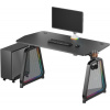 ULTRADESK Herný stôl BOOSTER, 136x70,5 cm, 75 cm, RGB podsvietenie, držiak slúchadiel aj nápojov UDESK-BO-BA/BB