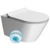 GSI KUBE X COLOR KUBE X závesná WC misa, GeniusFlush, 36x55cm, biela dual-mat 941309