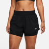 Nike One Women's Dri-FIT Mid-Rise 3 2-in-1 Shorts Black 10 (S)