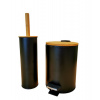 Odpadkový kôš BAMBOO 3 l - čierny + WC kefa