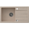 Sapho Drez granitový zabudovateľný s odkvapkávacou plochou, 78x44 cm, béžová GR7202