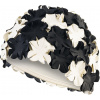 AQUA SPEED Plavecká čiapka Bloom Black/White Pattern 04 M/L