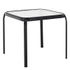 Záhradný stolík, oceľ/tvrdé sklo, RAMOL