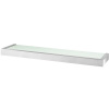 Zack Kúpeľňová polička LINEA 46 cm, matná, nerezová oceľ/sklo