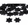 Drevený dekoračný gombík hviezda čierna 10ks