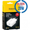 INTENSO W20C, 1x USB C, Nabíjačka, 20W, biela 7802012