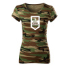 DRAGOWA dámske tričko army girl, maskáčová 150g/m2 - XXL