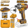 INGCO Uťahovák rázový 285N.m CIRLI2028E INGCO AKU 20V P20S KIT