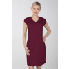 Dámske zdravotnícke šaty s elastanom M-373X, višňová, 38 (Zdravotnícke oblečenie)