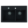 Alveus ATROX 50 kuchynský granitový drez so sifónom 79x50 - G-91 Black, spodná montáž 1132002ST