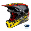 FLY RACING prilba FORMULA CC ROCKSTAR, (černá,červená/žlutá) - XL