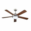 Stropný ventilátor s LED svietidlom s ovládačom 60+15W, CCT, drevo VT-6052-5 (V-TAC)