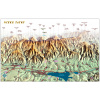 nástenná mapa Nízke Tatry zo severu XL 102x160cm panoramatická lamino, lišty (z edície 