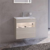 KEUCO Stageline závesná skrinka pod umývadlo, 1 zásuvka + 1 priehradka, s elektrinou, 650 x 490 x 625 mm, kašmír, 32852180110