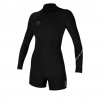 Neoprén O'Neill Wms Bahia 2/1 Back Zip L/S Spring black/black 4 25/26 - Odosielame do 24 hodín