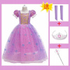 Kostým pre dievča - Šaty kostým princeznej Innd22 110 (Rapunzel Dress Costy Enthusiasm 110-150)