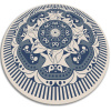 Okrúhly vnútorné vinylový koberec Okrúhly vnútorné vinylový koberec kvetinová mandala dww-w0007122