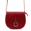 Dámska kožená kabelka cez rameno Florence 38 bordovej farby 21 x 18,5 x 7 cm