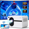 bez marki 5G WiFi Modrátooth, Mini vonkajší/domáci videoprojektor Full HD natívne 1080P Prenosný projektor 4K domáce kino 15000 lumenov Kompatibilný s iPhone/Android/HDMI