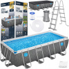 Bestway Splashview Frame Pool 488 m x 244 cm sivý ratan 10 v 1 561 MB (Bestway Splashview Frame Pool 488 m x 244 cm sivý ratan 10 v 1 561 MB)