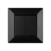 Elhard Vypínač Royal Premium č.5 s rámčekom, čierny - kompletný YP5305B