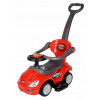 ECOTOYS Odrážedlo se zvuky a vodící tyčí Auto červené
