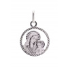 Strieborný prívesok - Medailón Panny Márie s Ježiškom