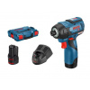 Bosch Náradie - 12V AKU rázový uťahovač, 2x aku 3,0 Ah GBA, nabíjačka 06019E0005