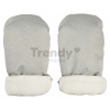 Rukavice palčiaky ku kočíku Handies Beaba Heather Grey extra teplé nepremokavé sivé