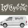 Šablóna na maľovanie na auto CAMPER MOTÍV I LOVE CAMPING 44x138