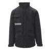 PAYPER FIGHTER FX MID 001430-0051 / Trojštvrťová zateplená bunda so skrytou kapucňou v golieri - black/steel grey XL