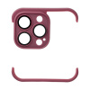 AppleMix Nárazník / mini rámček pre Apple iPhone 13 Pro + tvrdené sklo na šošovku fotoaparátu - silikónové - bordové
