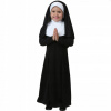 Kostým pre dievča - Nun's Outfit 130/140 Nun 25818 (Šaty Elsa Elza + Koruna Land of Ice Ball)