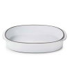 REVOL Caractere Biela Oblak 34 x 25 cm - žiaruvzdorná pekáč na pečenie z porcelánu
