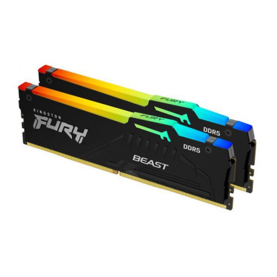 KINGSTON 64GB 5200MHz DDR5 CL40 DIMM (Kit of 2) FURY Beast RGB KF552C40BBAK2-64