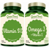 GreenFood Omega 3 120 kapslí + Vitamin D3 60 kapslí