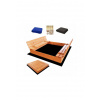 Elis design Pieskovisko drevené s krytom/lavičkami veľké predvŕtané impregnované premium variant: impregnované