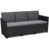 Allibert Záhradná pohovka CLAIRE 3 SEATERS SOFA, grafit