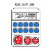 Rozvodnica 16A+32A+63A/400V/5P+10x250V IP54 chránič + ist. ROS 16/FI-206 (SEZ Dolný Kubín)
