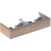 Geberit iCon - Skrinka pod dvojumývadlo 1200 mm, 2 zásuvky, prírodný dub 841222000