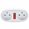 Solight Rozbočovač, 2 x 10A, biely, vypínač P107