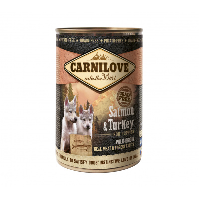 Carnilove Wild konzerva Meat Salmon & Turkey Puppies 400g (expedujeme do 48 hodín)